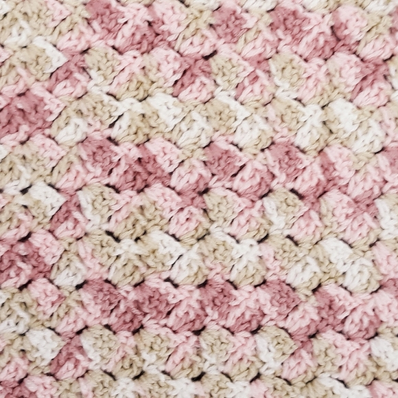 Handmade Crochet Afghan Pastel Yarn Table Runner 45" x 10" - Picture 4 of 11